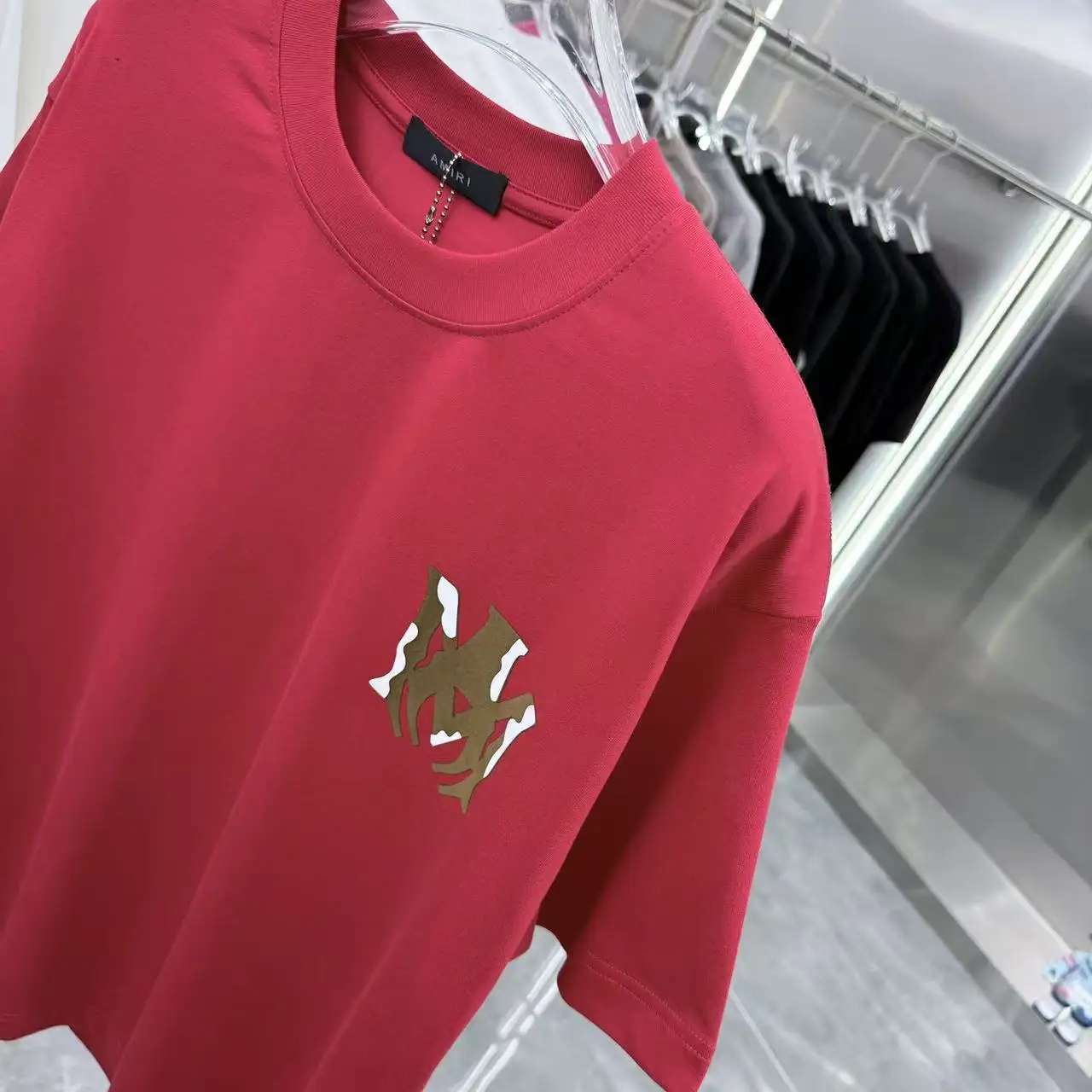Logo Flocked Cotton-Jersey T-Shirt D15013941 — view 4