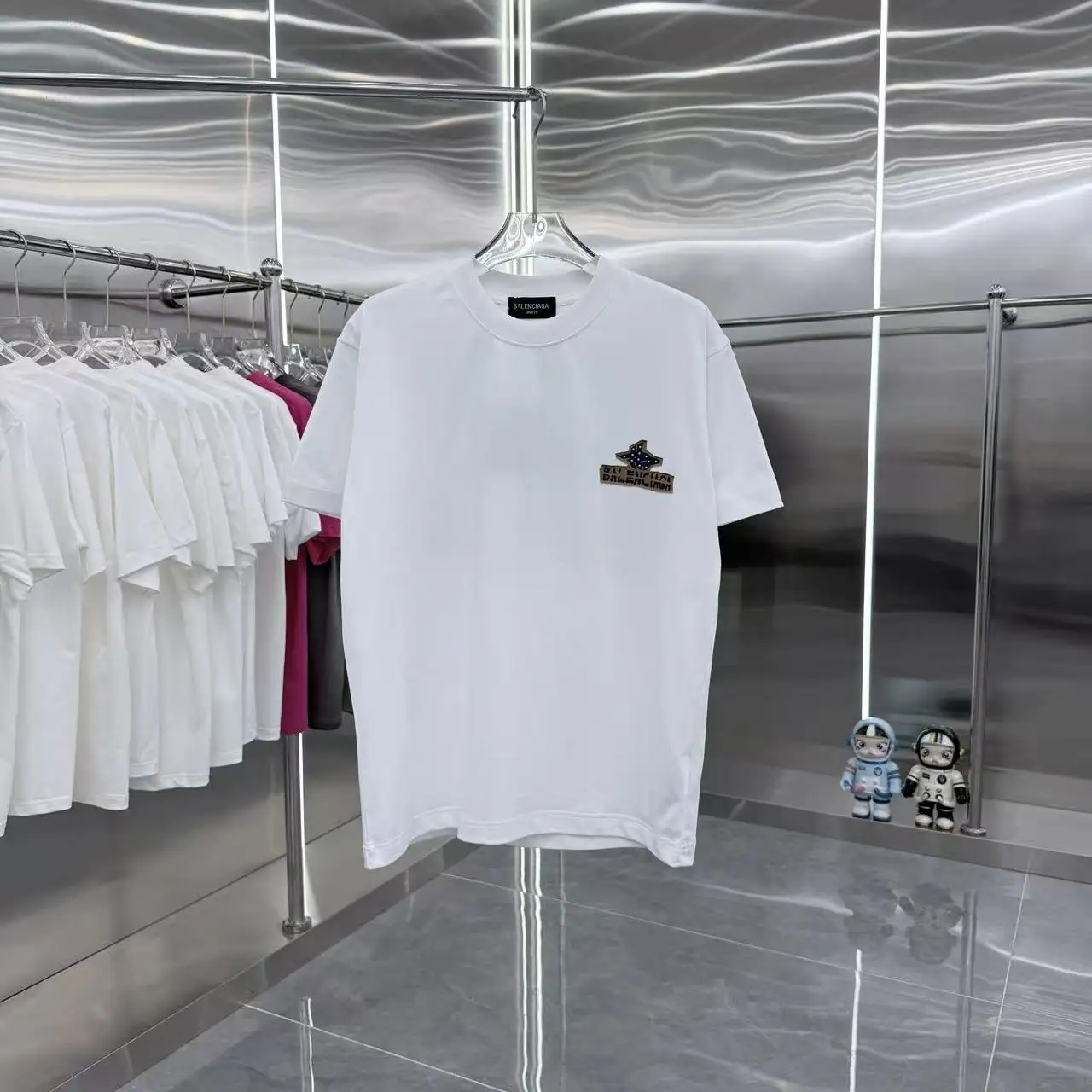 Embellished Logo Patch Cotton T-Shirt D15013956
