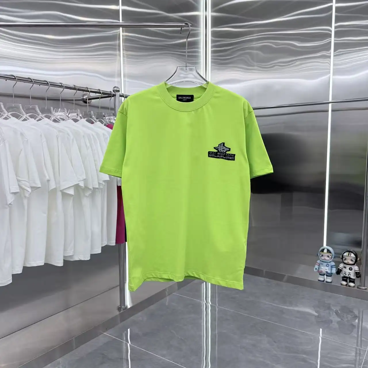 Logo Patch Rhinestone Embellished T-Shirt D15013955