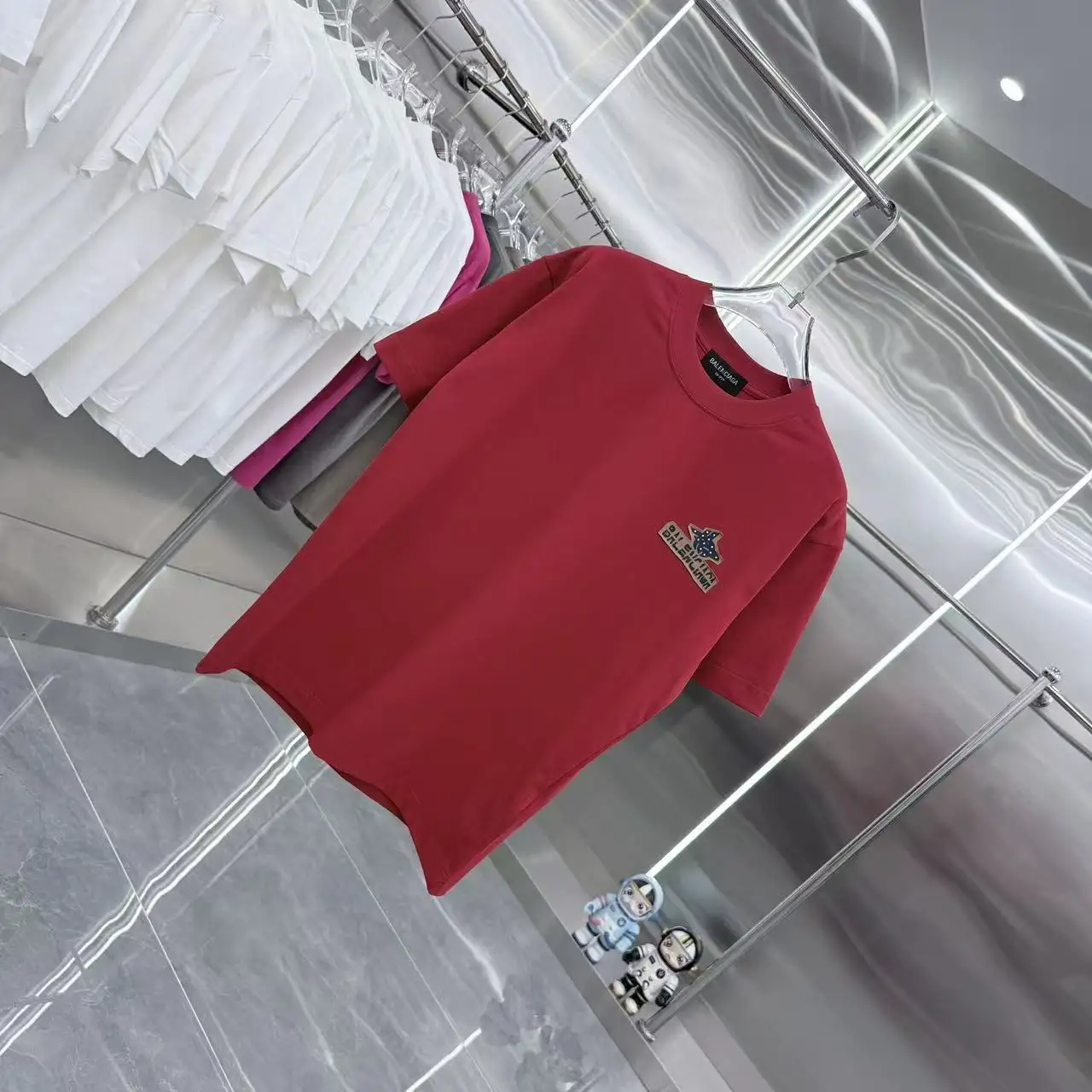 Logo Patch Embellished Cotton T-Shirt D15013954 — view 2