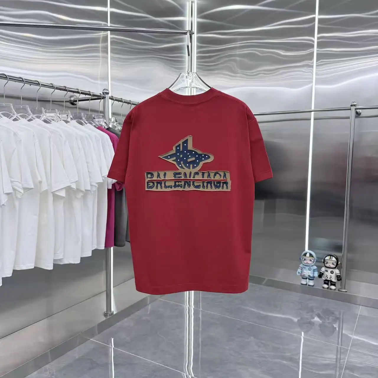 Logo Patch Embellished Cotton T-Shirt D15013954 — view 7