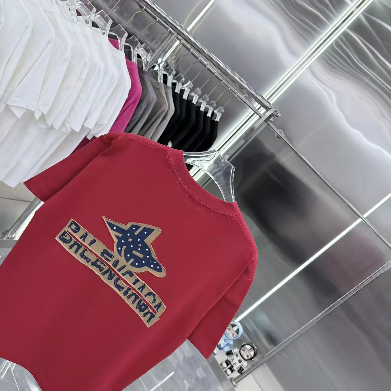 Logo Patch Embellished Cotton T-Shirt D15013954 — view 8