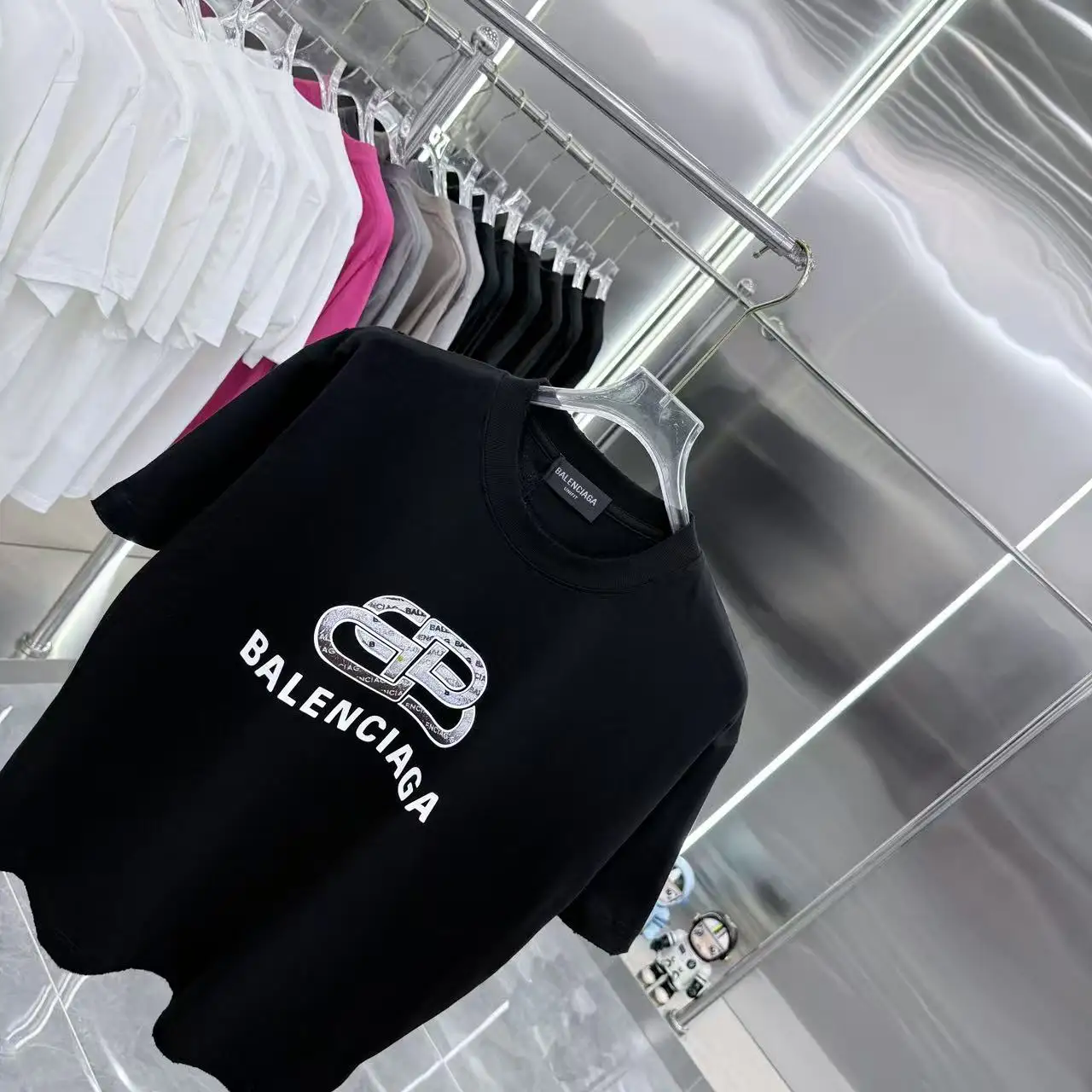 Logo-Print Distressed Cotton T-Shirt D15013949 — view 3