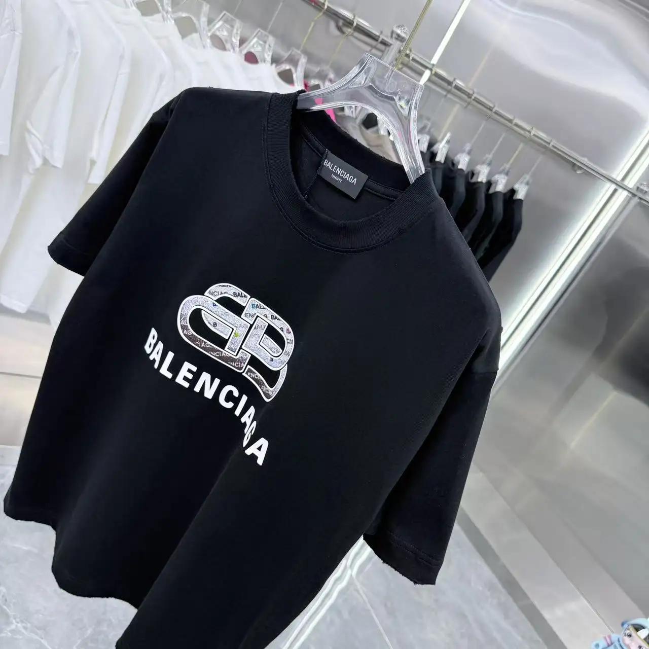 Logo-Print Distressed Cotton T-Shirt D15013949 — view 4