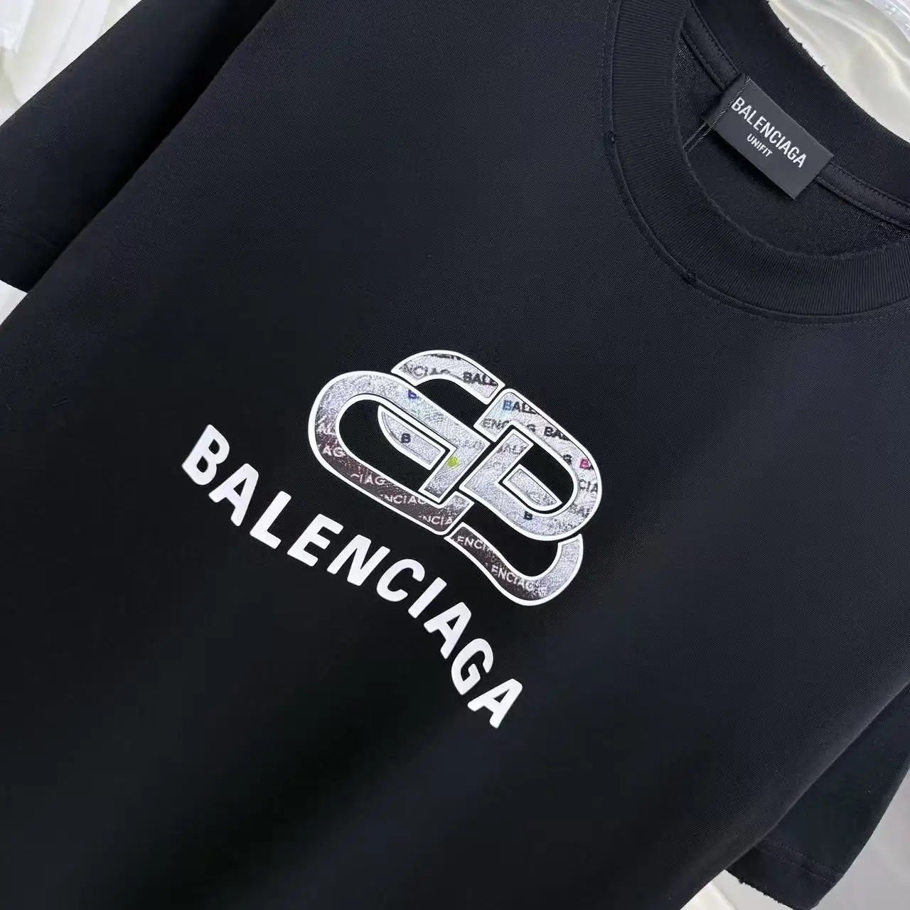 Logo-Print Distressed Cotton T-Shirt D15013949 — view 5