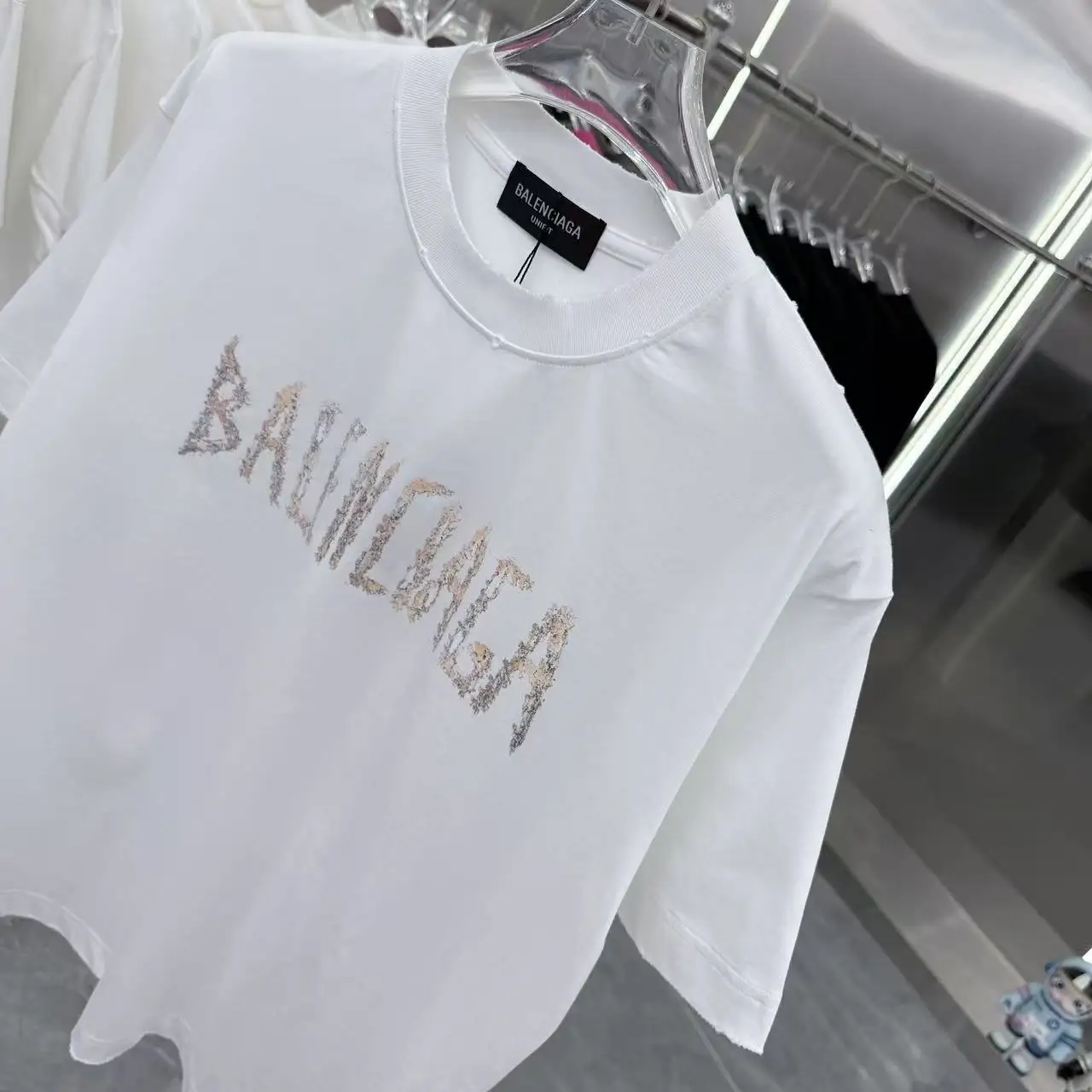 Distressed Logo-Print Cotton T-Shirt D15013928 — view 4