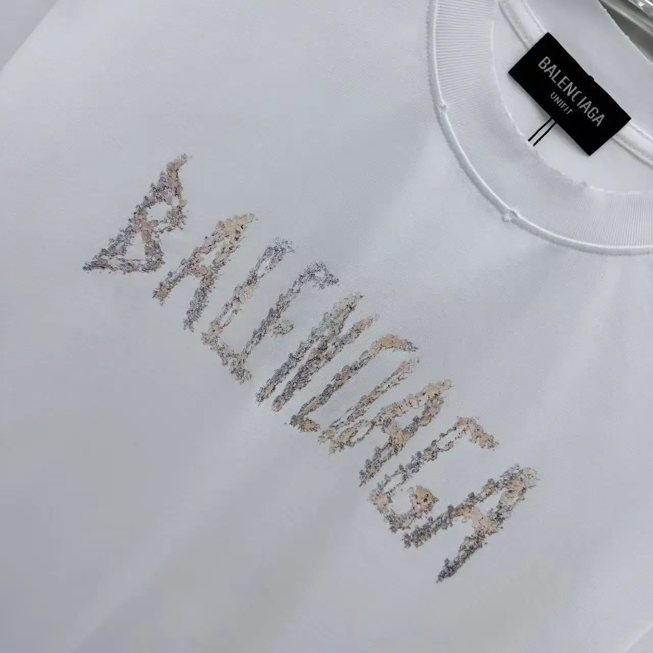 Distressed Logo-Print Cotton T-Shirt D15013928 — view 5