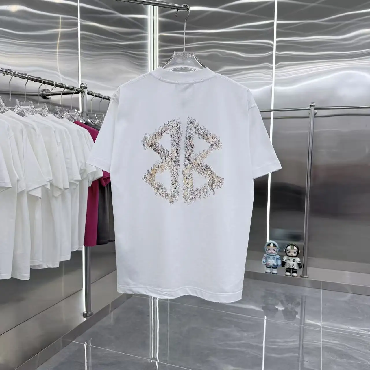 Distressed Logo-Print Cotton T-Shirt D15013928 — view 7