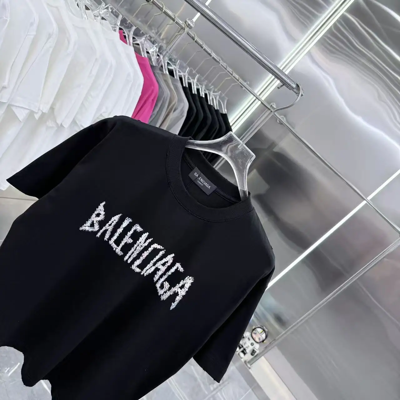 Distressed Logo-Print Cotton T-Shirt D15013927 — view 3