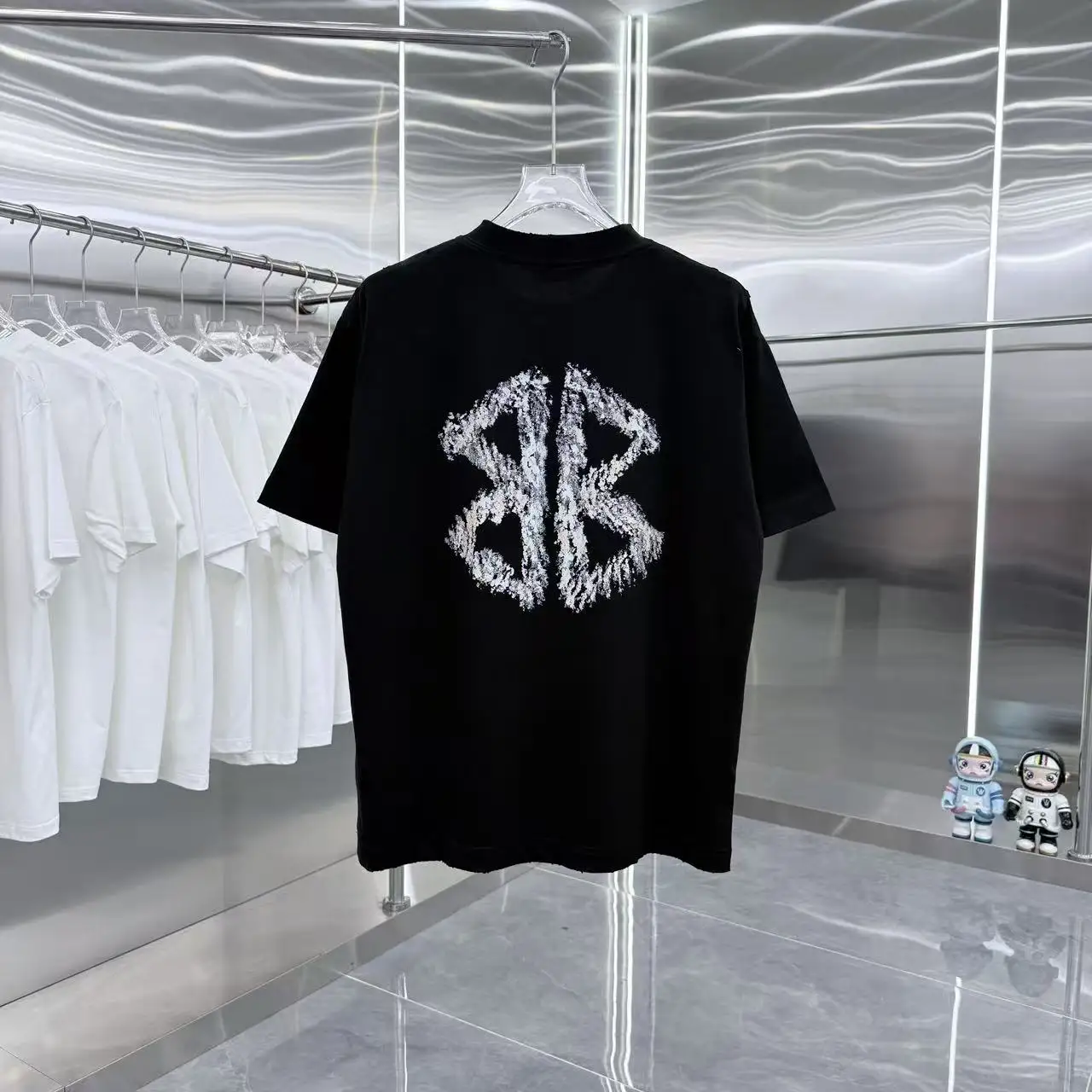 Distressed Logo-Print Cotton T-Shirt D15013927 — view 7
