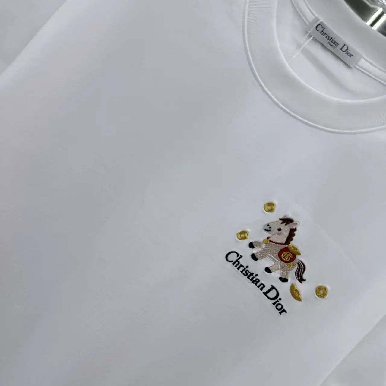 Embroidered Horse Logo Cotton T-Shirt D15013902 — view 5