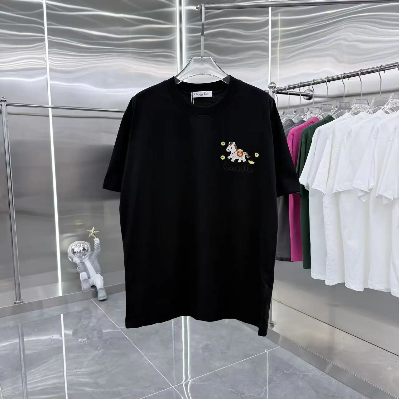 Embroidered Year of the Horse Cotton T-Shirt D15013900