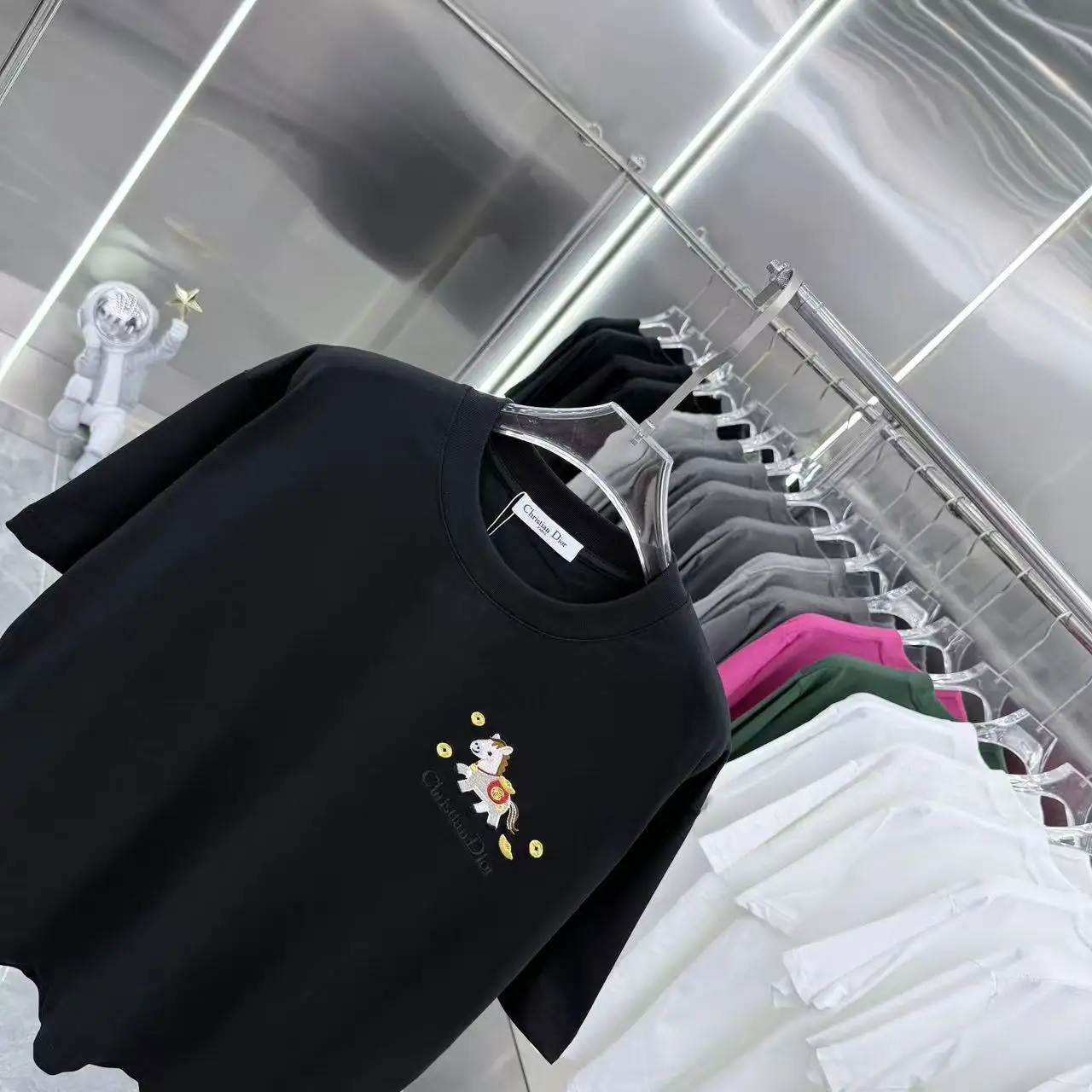 Embroidered Year of the Horse Cotton T-Shirt D15013900 — view 3