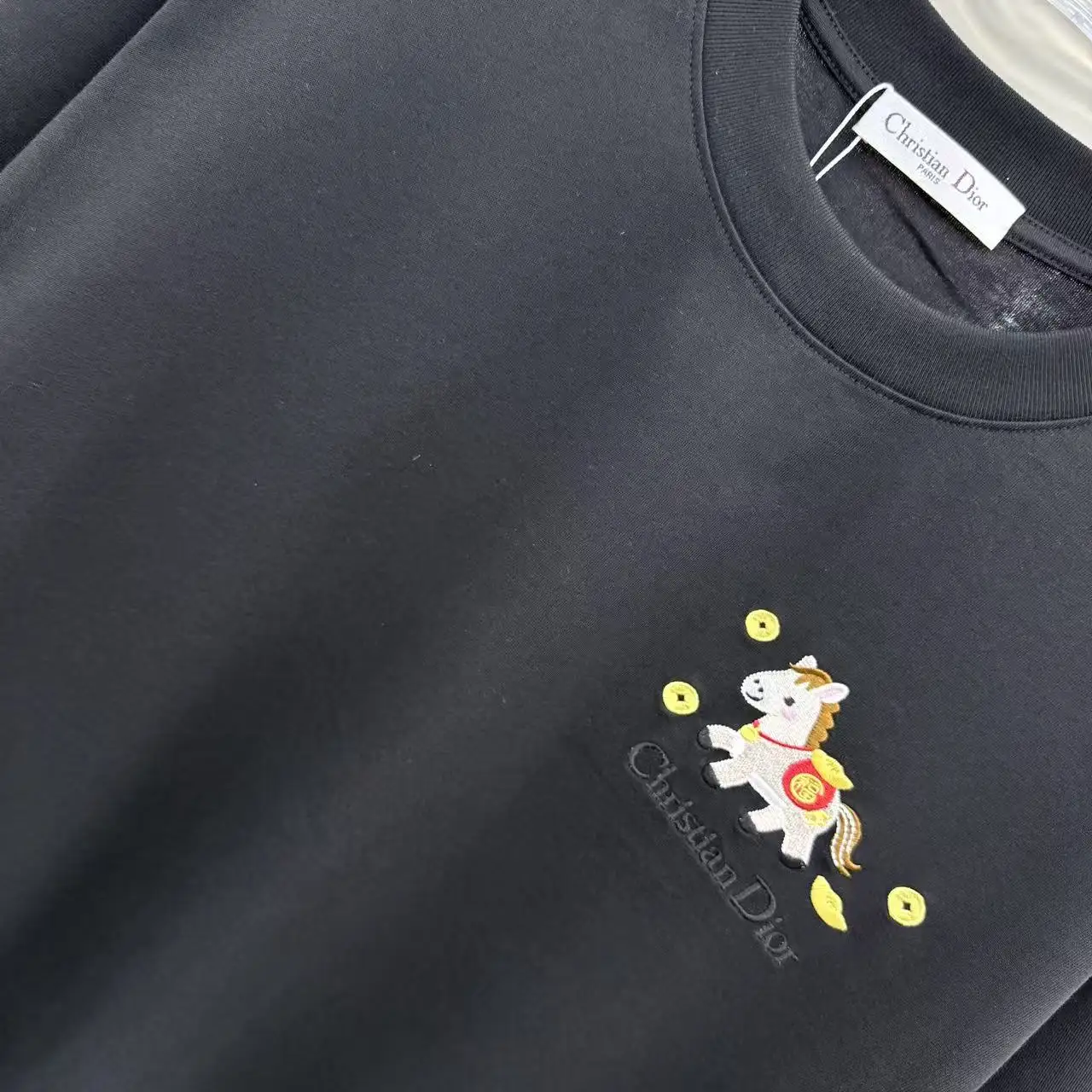 Embroidered Year of the Horse Cotton T-Shirt D15013900 — view 5