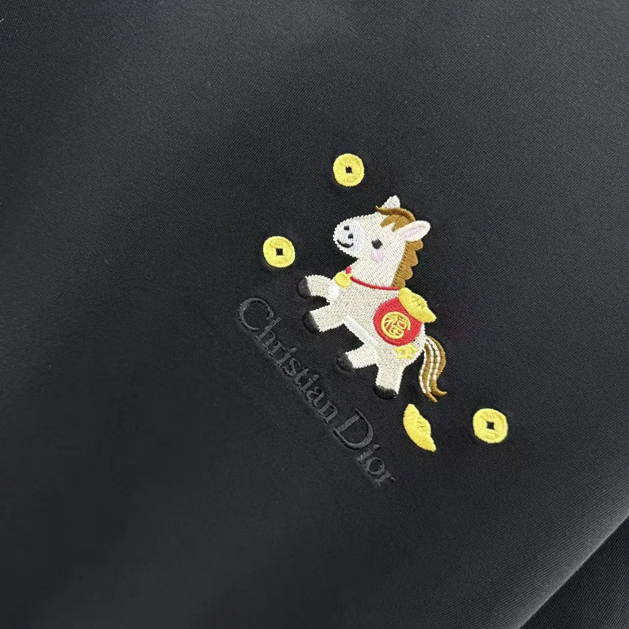 Embroidered Year of the Horse Cotton T-Shirt D15013900 — view 6