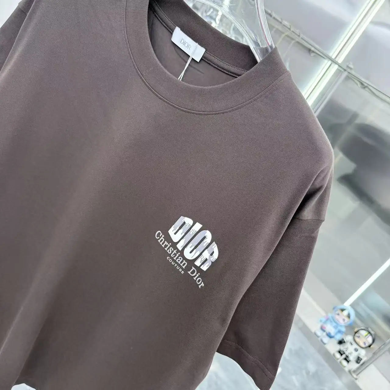 Logo Flocked Cotton T-Shirt D15013931 — view 4