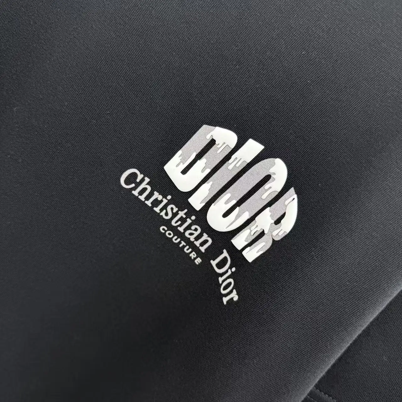 Logo-Print Flocked Cotton T-Shirt D15013929 — view 6