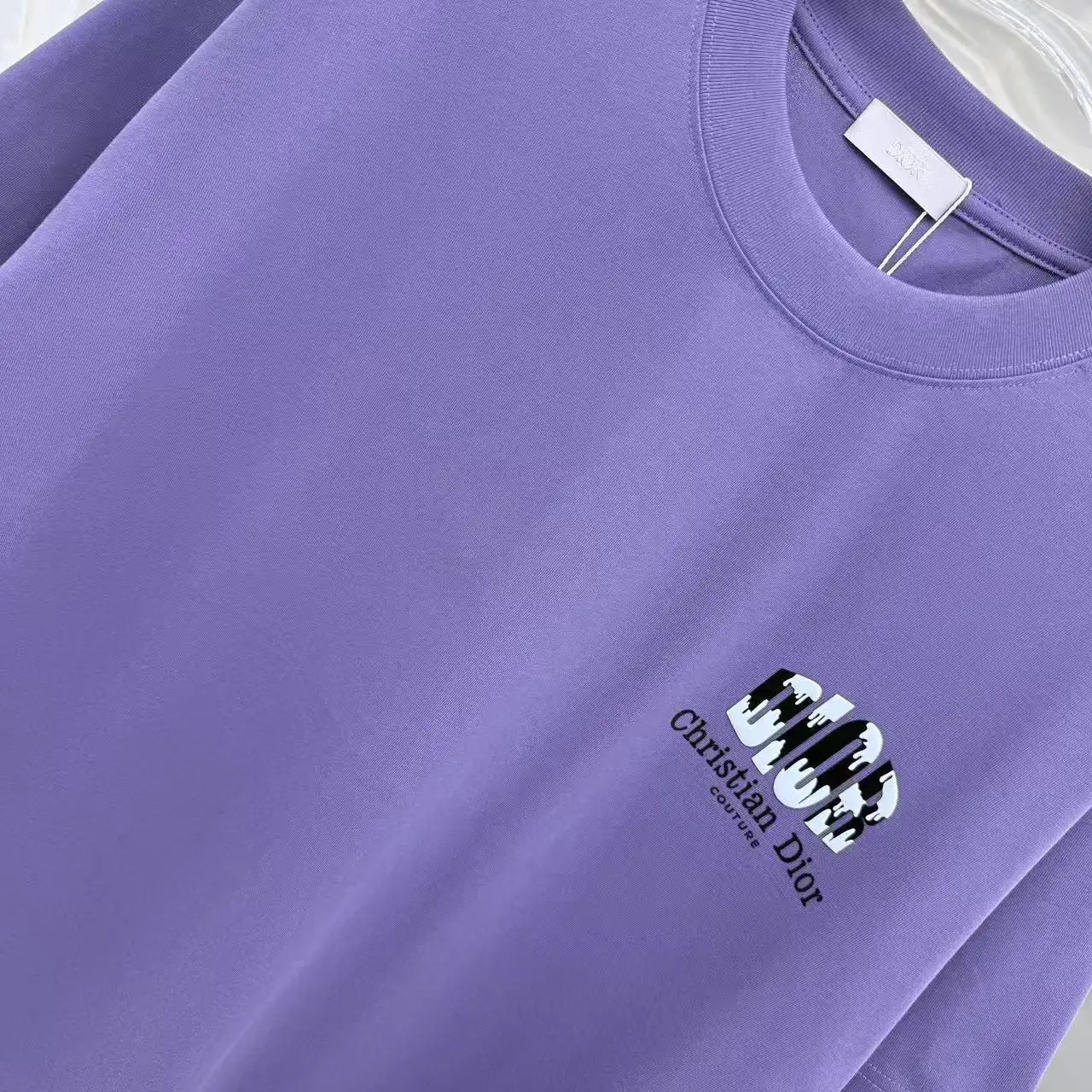 Logo Flocked Cotton T-Shirt D15013930 — view 5