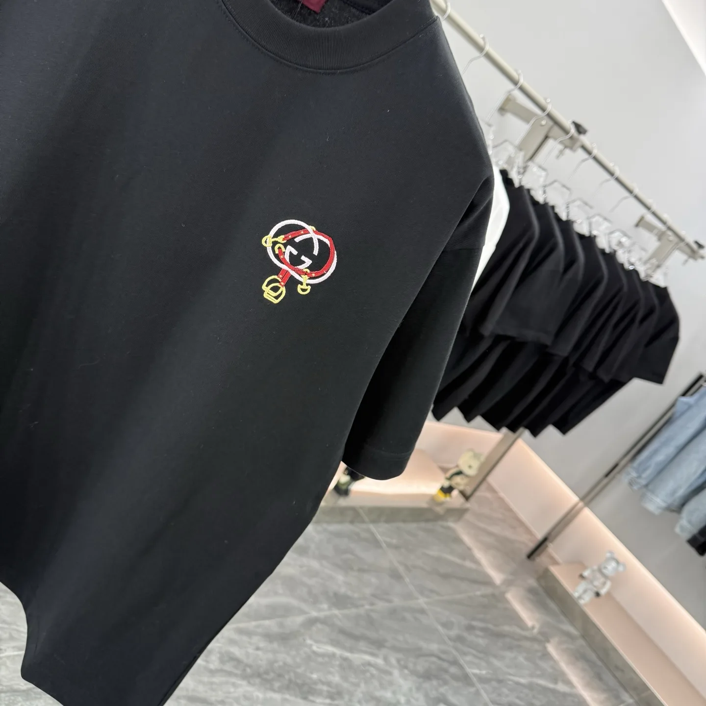 Embroidered Logo Cotton T-Shirt D15013858 — view 5
