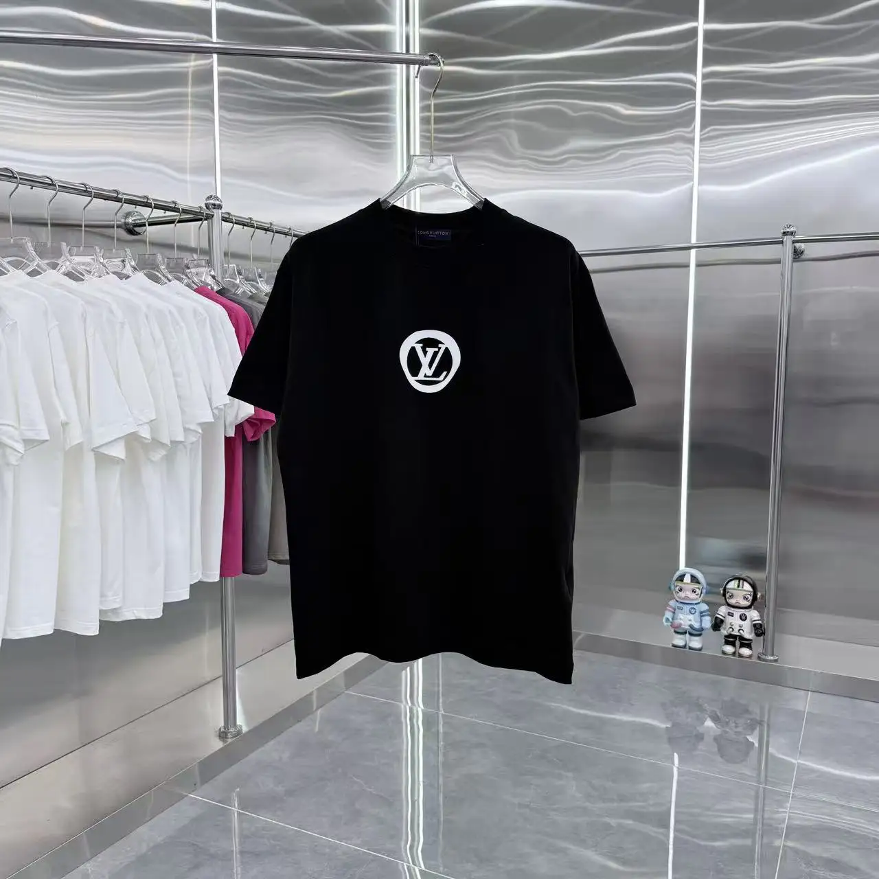 Logo Silicone Patch Crew-Neck T-Shirt D15013943