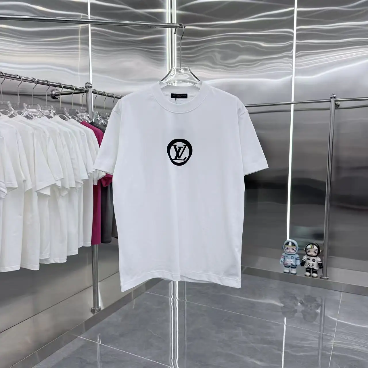 Logo Silicone Patch Cotton T-Shirt D15013946