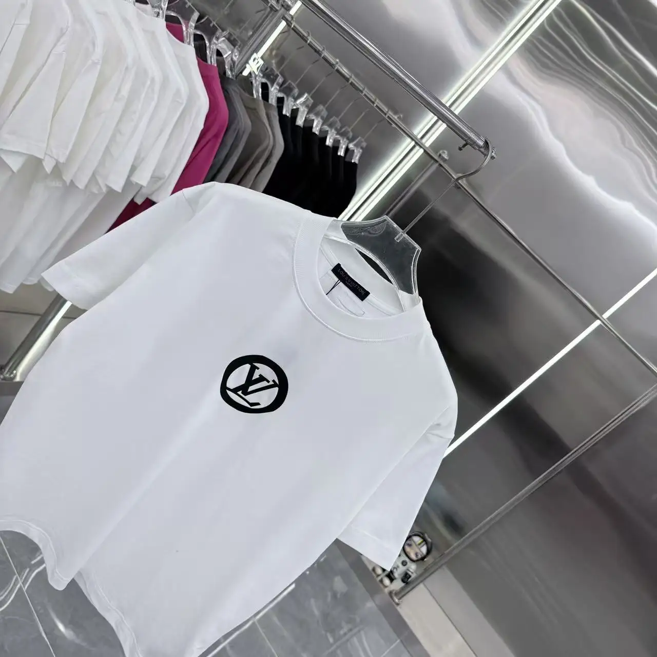 Logo Silicone Patch Cotton T-Shirt D15013946 — view 3