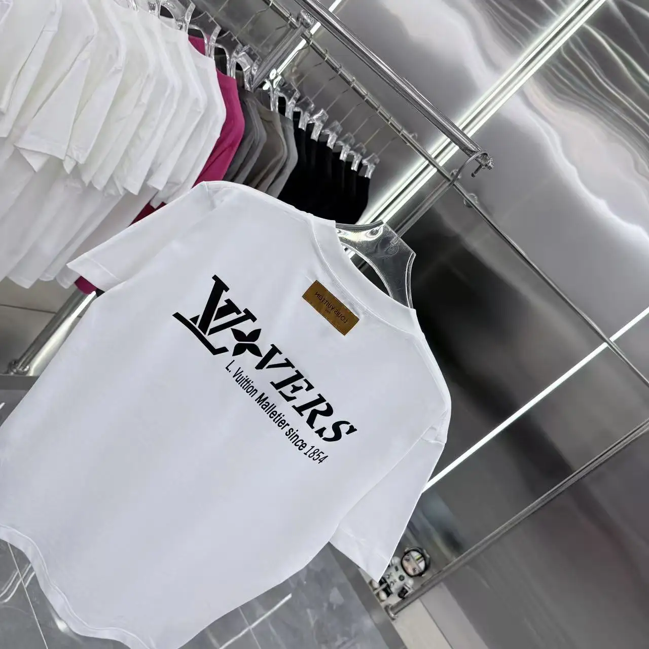 Logo Silicone Patch Cotton T-Shirt D15013946 — view 8