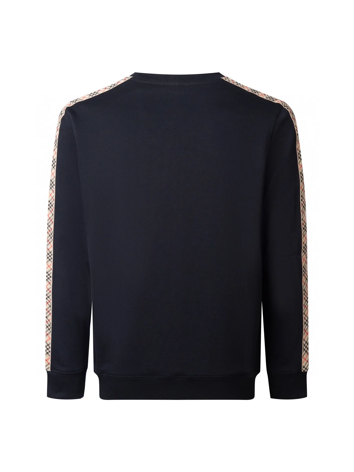Check-Trimmed Embroidered Cotton Sweatshirt D15016095 — view 2
