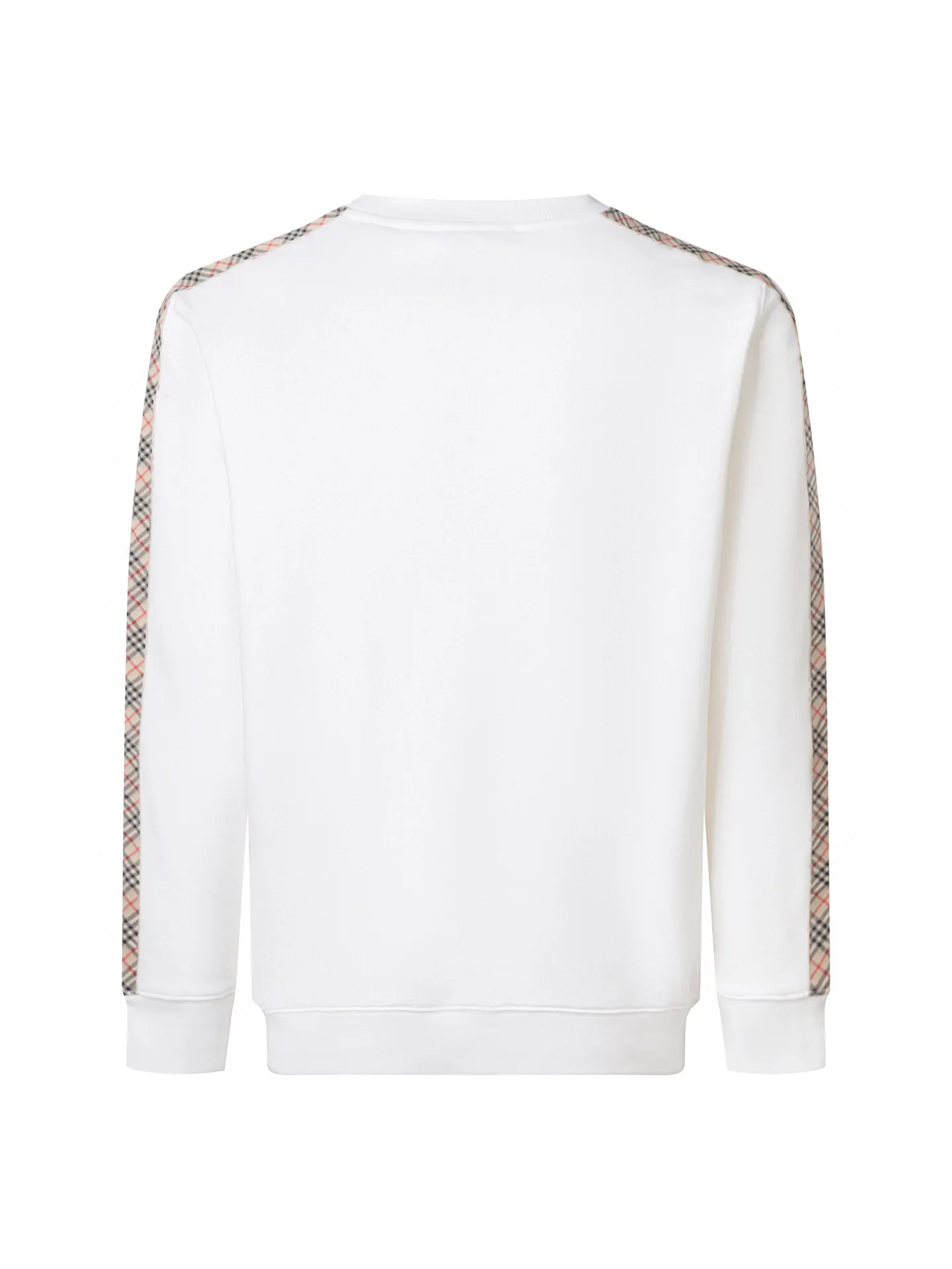 Check-Trimmed Embroidered Cotton-Blend Sweatshirt D15016096 — view 2