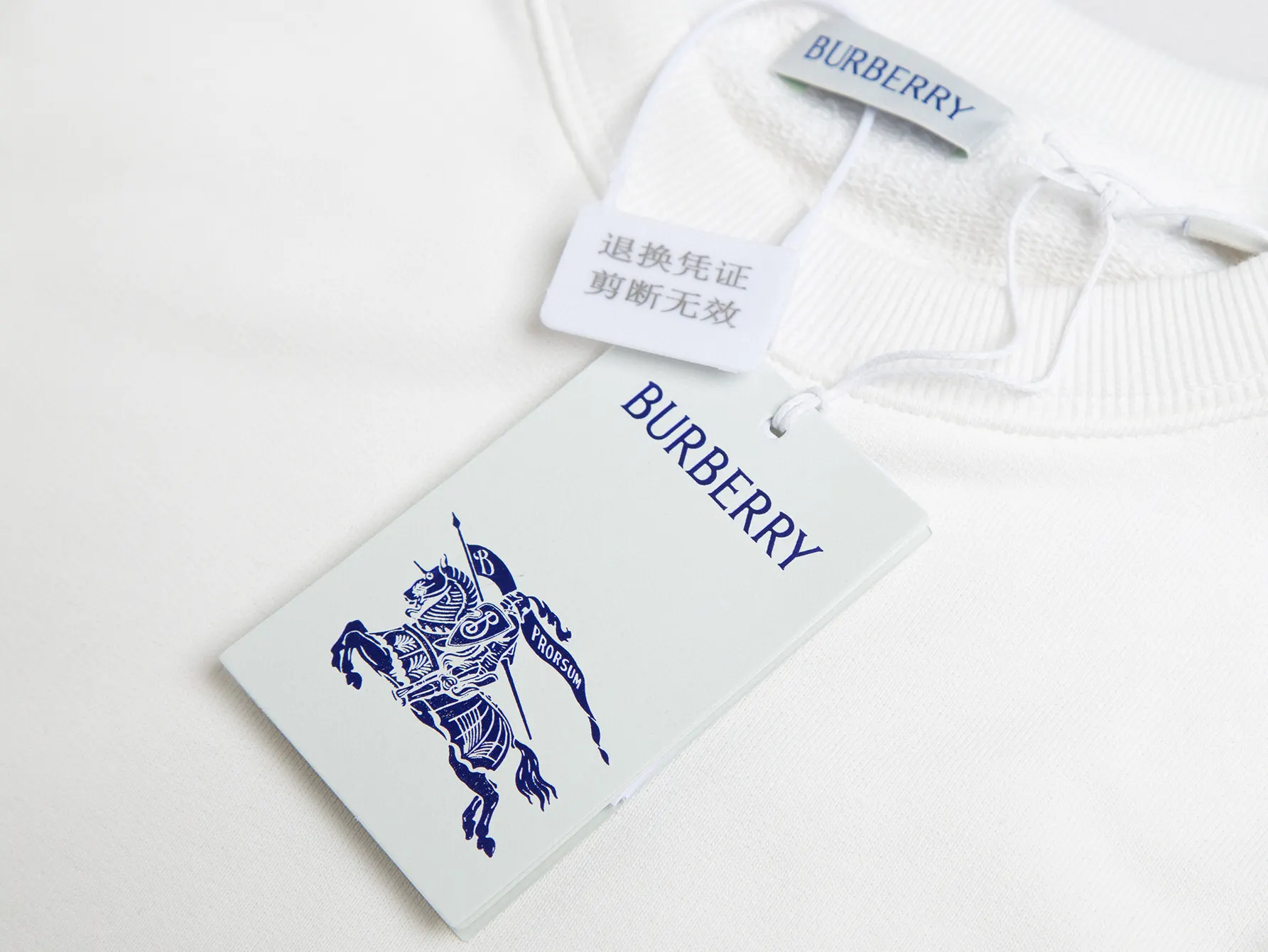 Check-Trimmed Embroidered Cotton-Blend Sweatshirt D15016096 — view 5