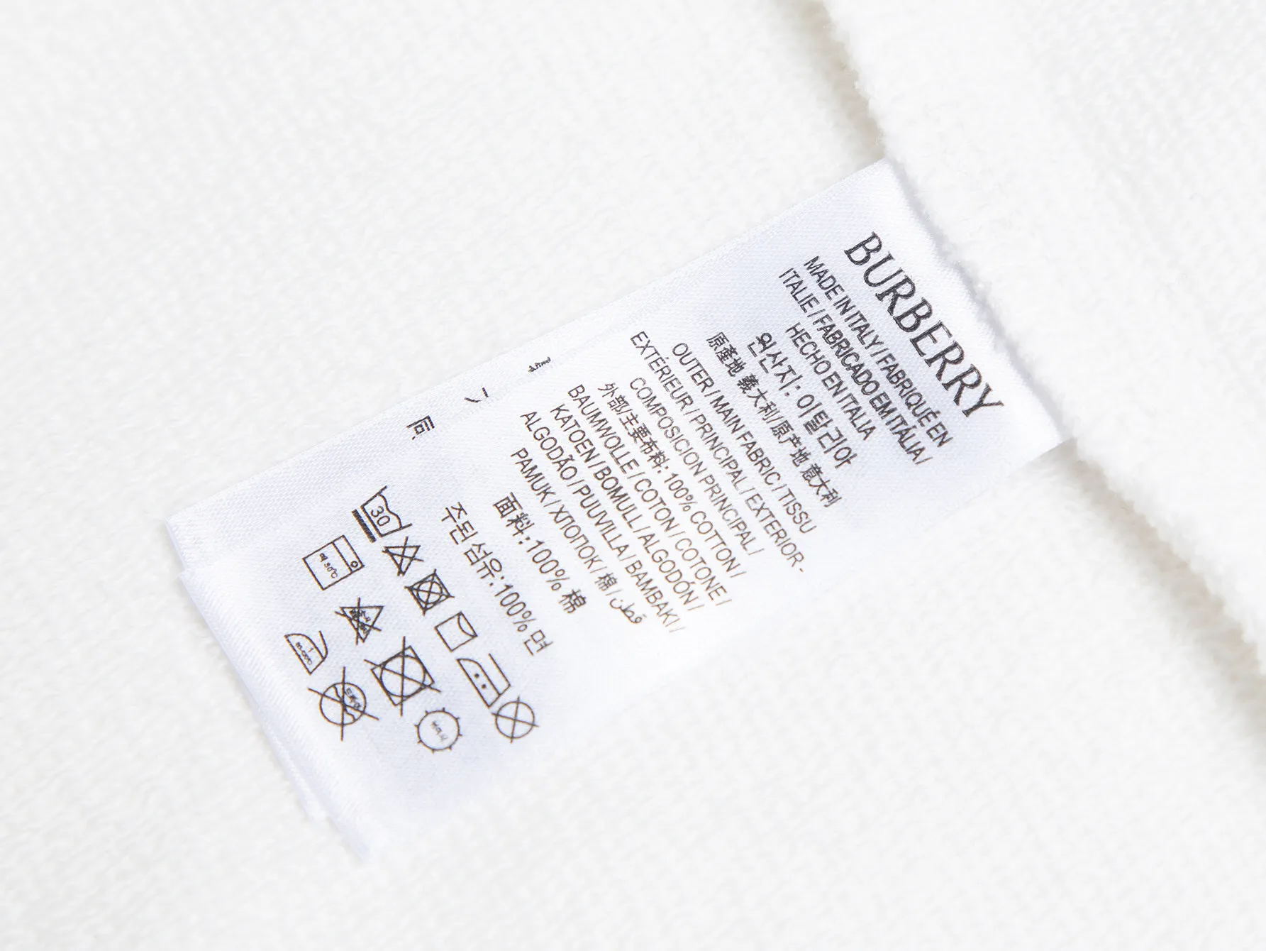 Check-Trimmed Embroidered Cotton-Blend Sweatshirt D15016096 — view 9