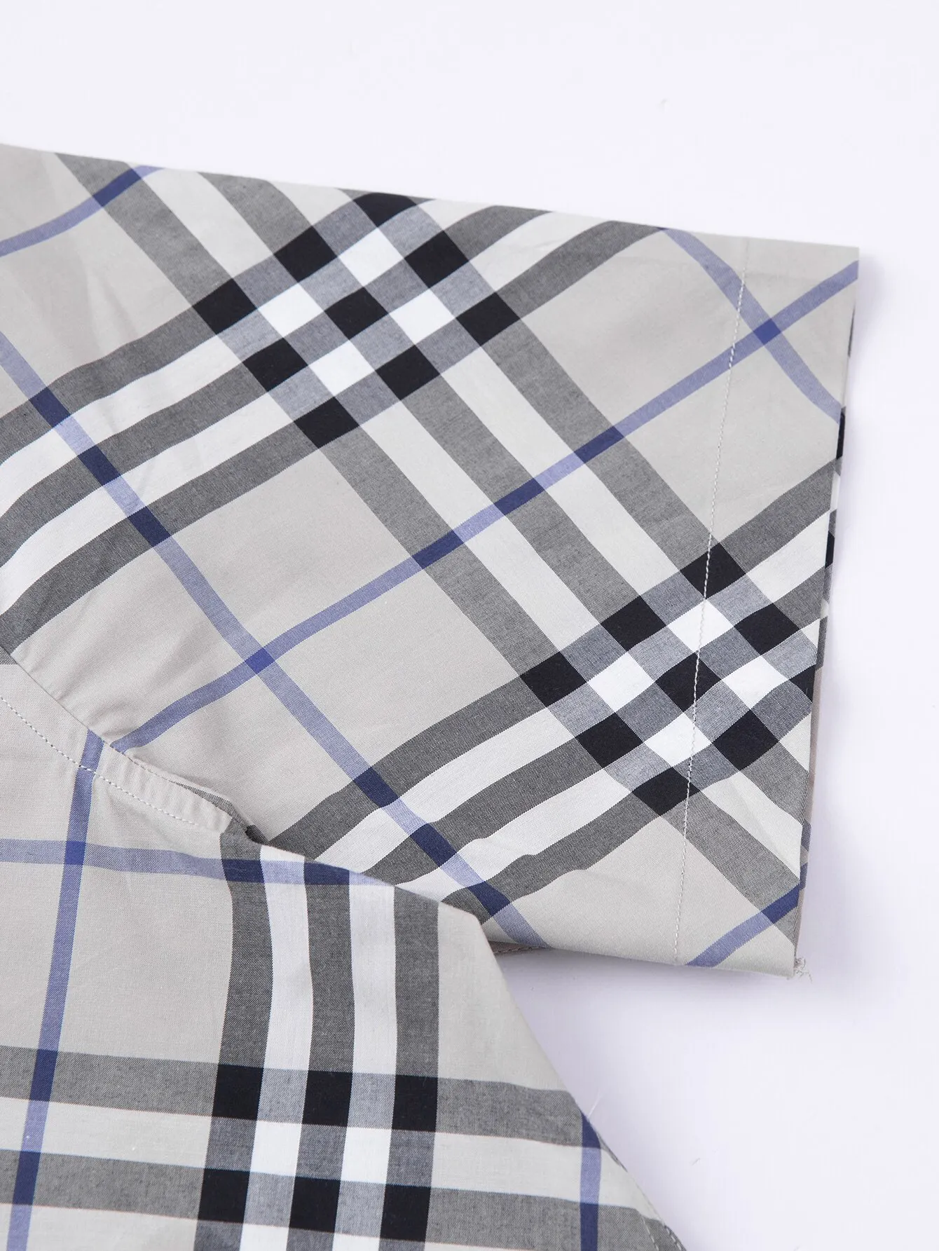 Diagonal Check Short-Sleeve Shirt D15015958 — view 6