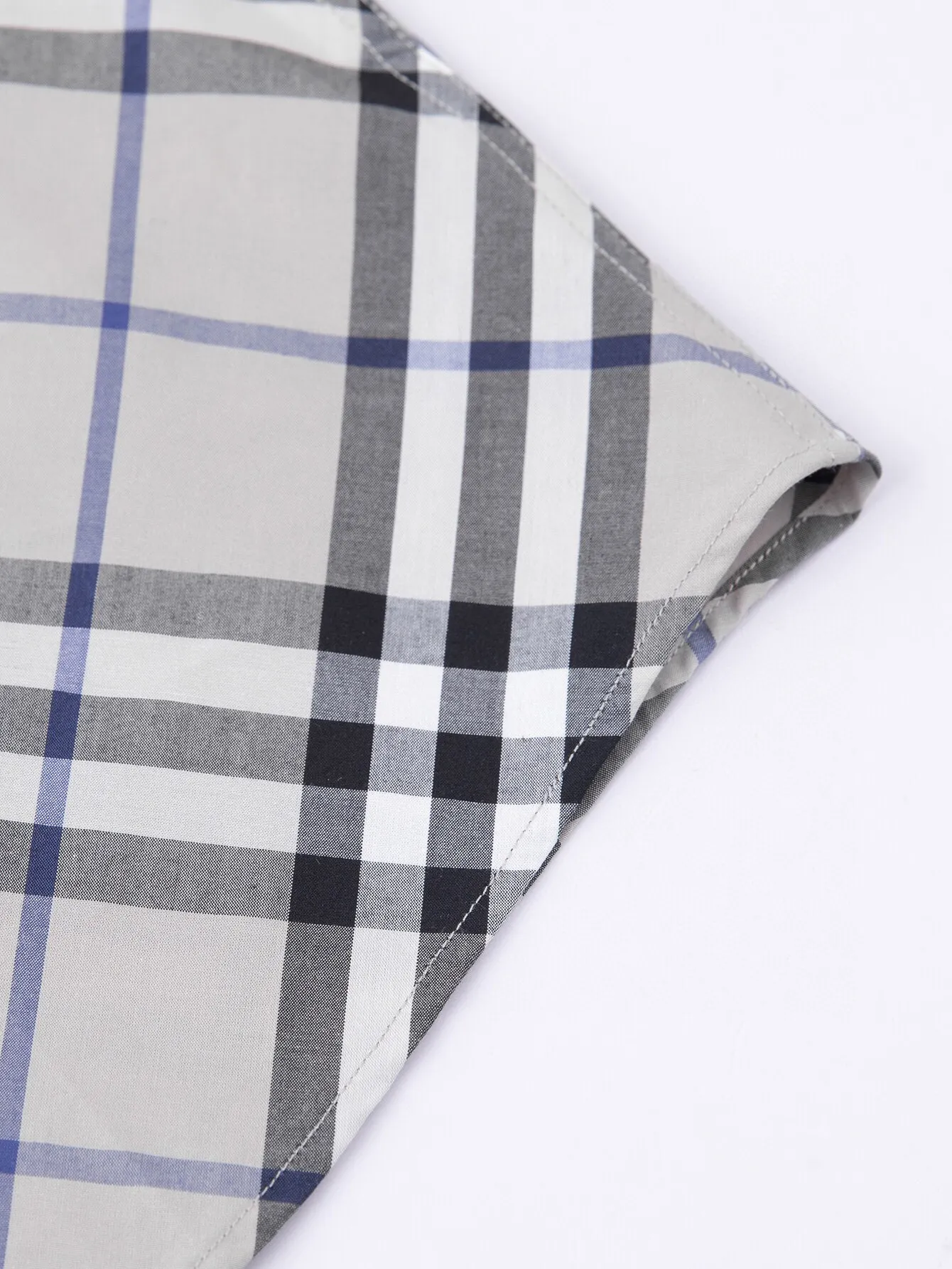 Diagonal Check Short-Sleeve Shirt D15015958 — view 7