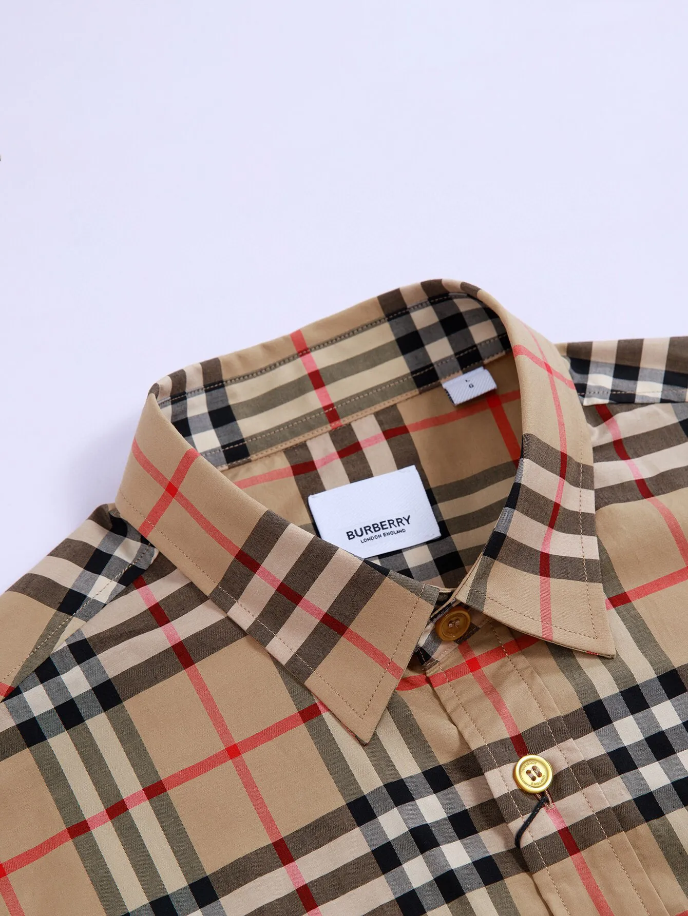 Logo Print Vintage Check Cotton Shirt D15015957 — view 3