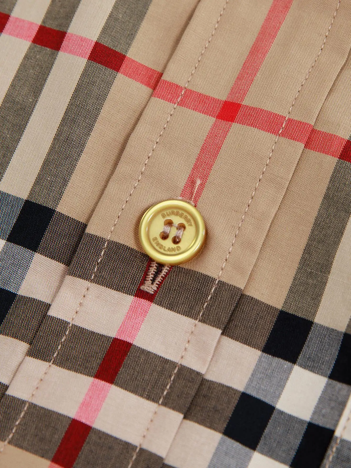 Logo Print Vintage Check Cotton Shirt D15015957 — view 4