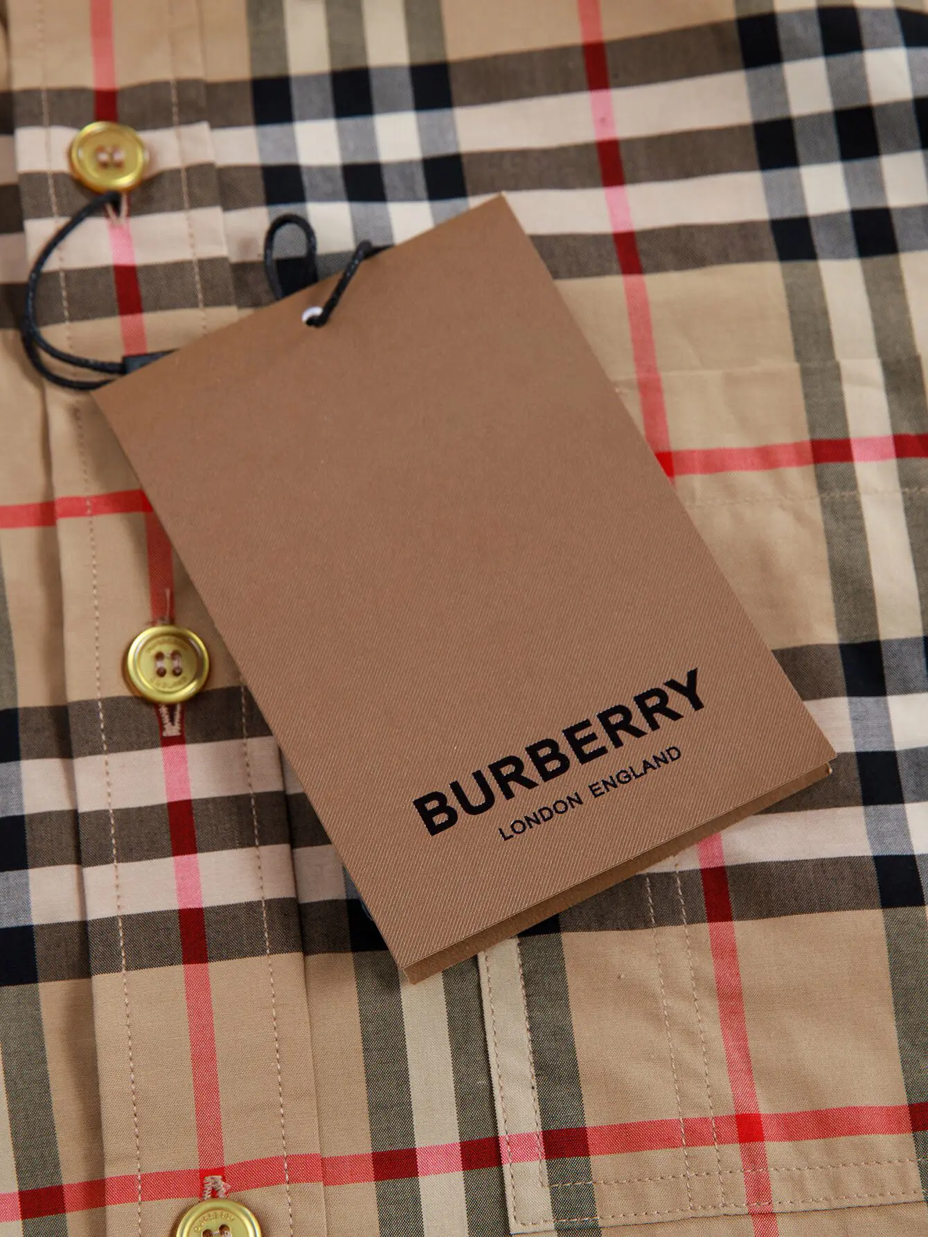 Logo Print Vintage Check Cotton Shirt D15015957 — view 5