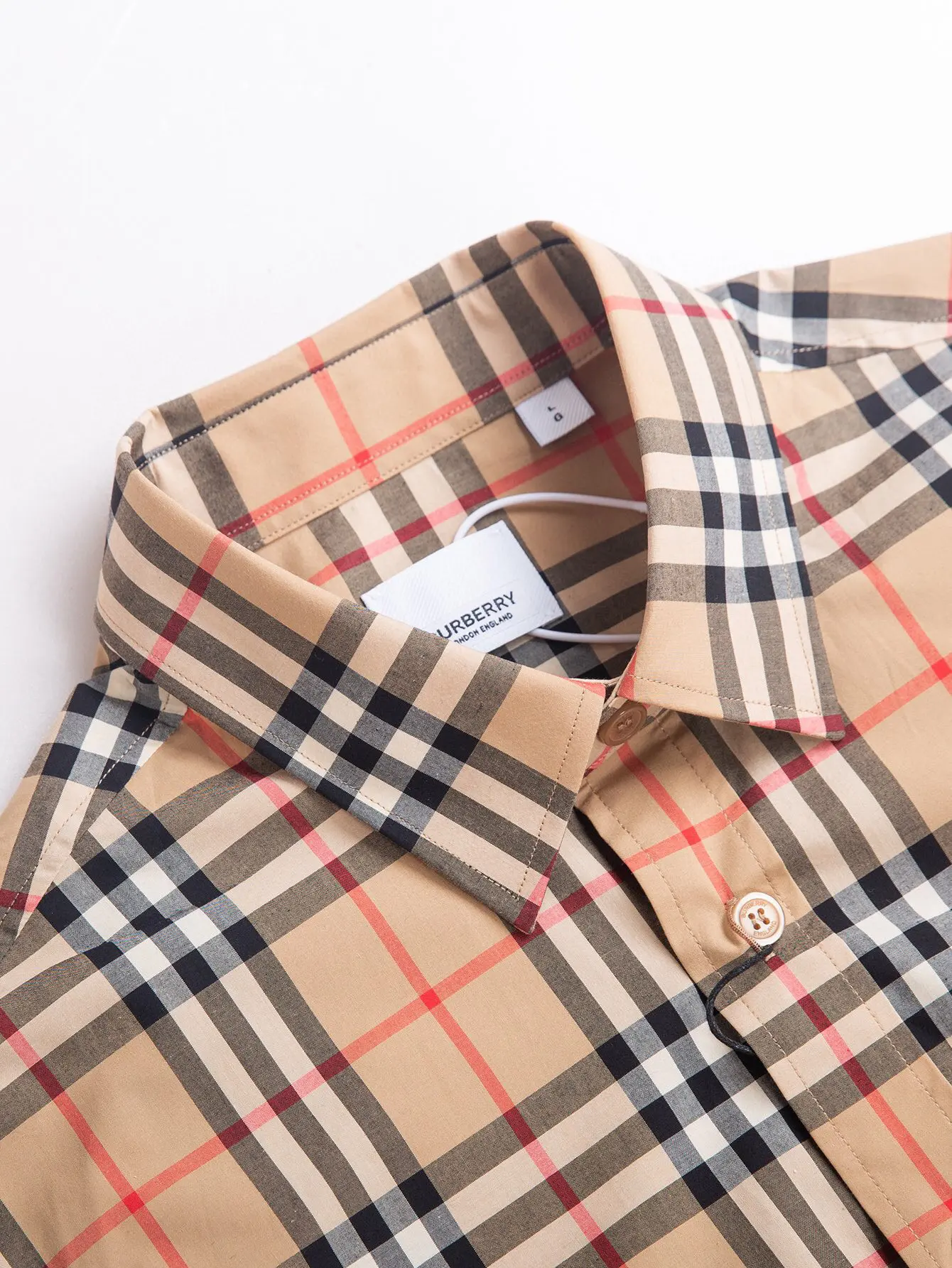 Check Cotton Poplin Shirt D15015956 — view 3