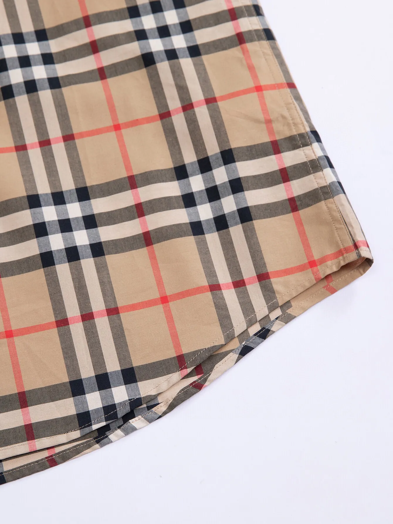 Check Cotton Poplin Long-Sleeved Shirt D15015955 — view 6