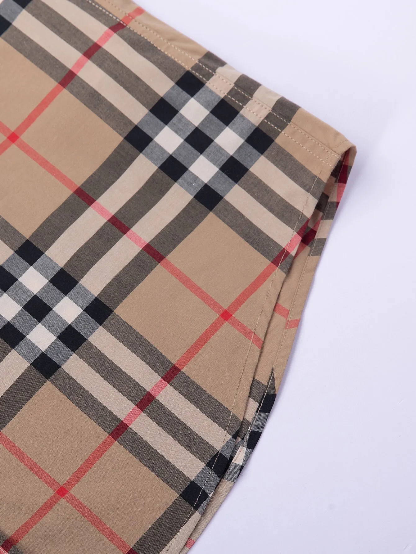 Check Cotton Poplin Long-Sleeve Shirt D15015953 — view 8