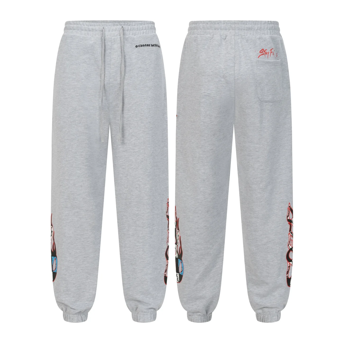 Flame Print Logo Cotton-Blend Sweatpants D15513583