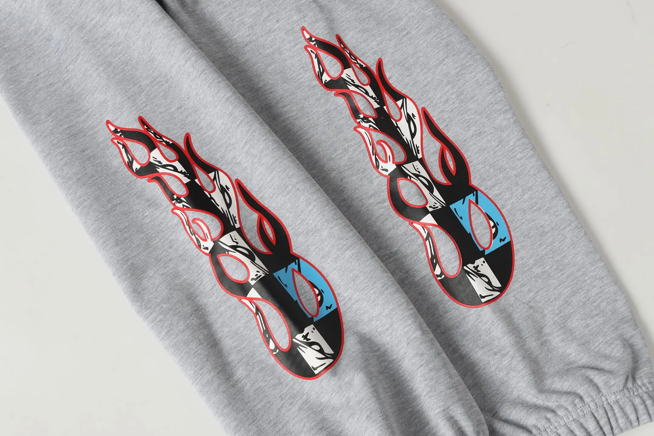 Flame Print Logo Cotton-Blend Sweatpants D15513583 — view 13