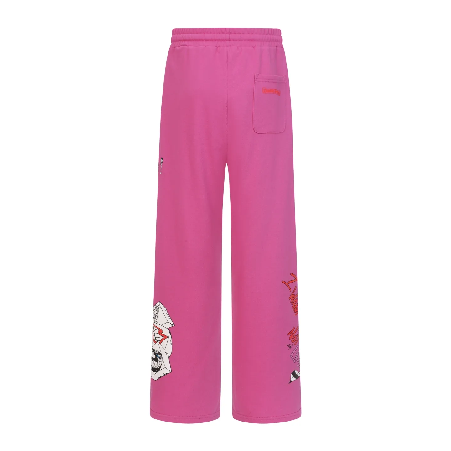 Graffiti Print Wide-Leg Sweatpants D15513536 — view 3