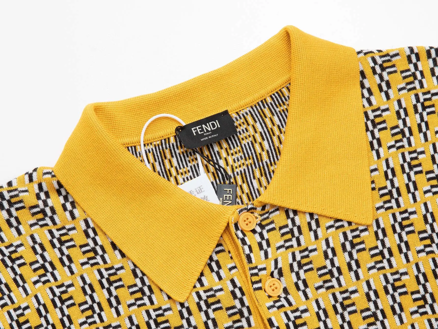 FF Monogram Jacquard Knit Polo Shirt D15515940 — view 3