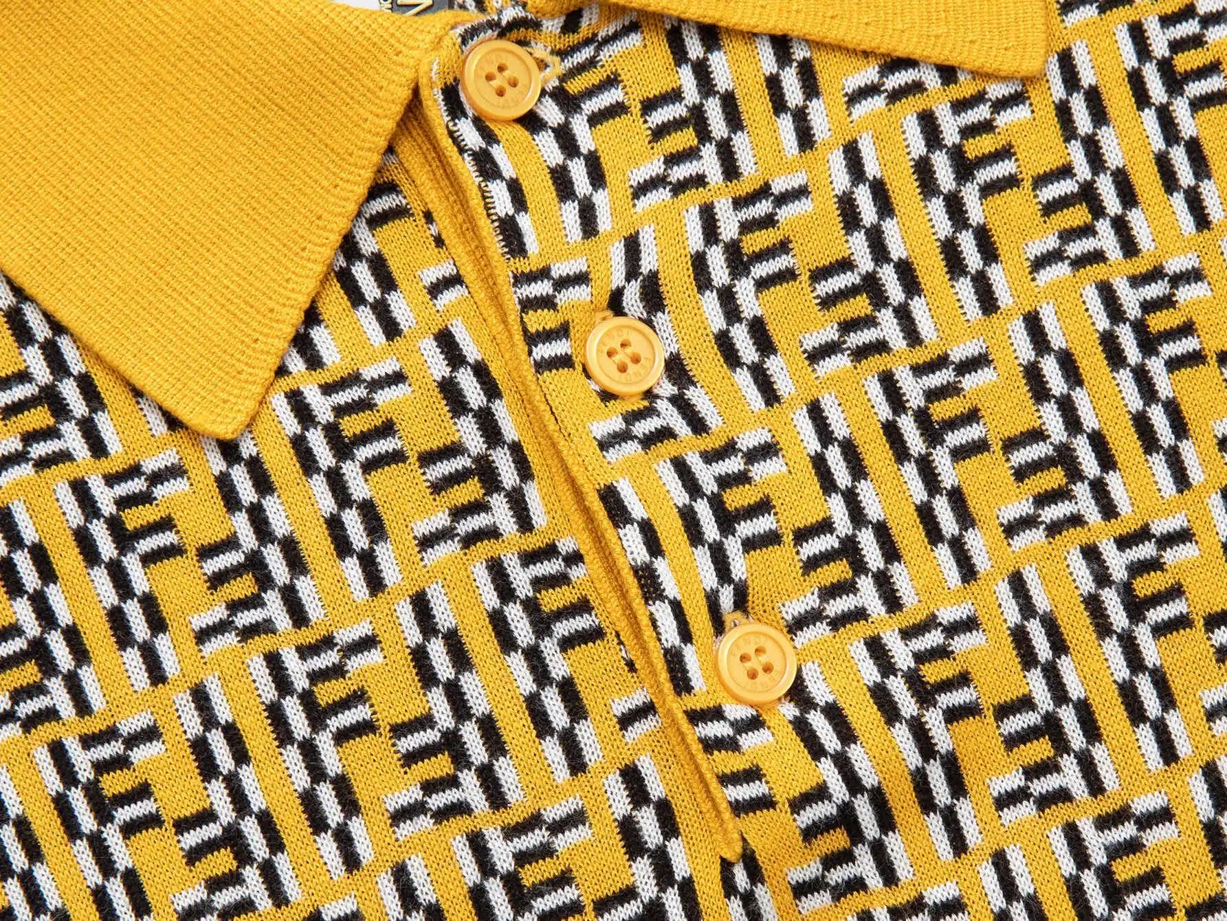 FF Monogram Jacquard Knit Polo Shirt D15515940 — view 4
