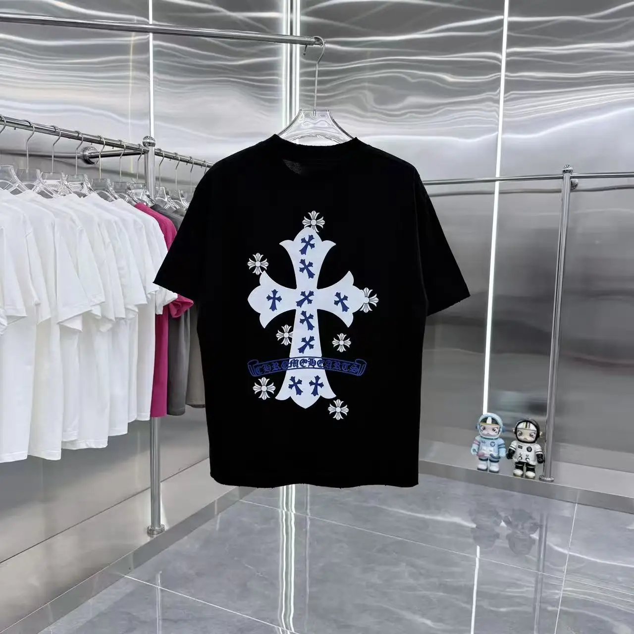 Logo Graphic Distressed Cotton T-Shirt D15513947 — view 7