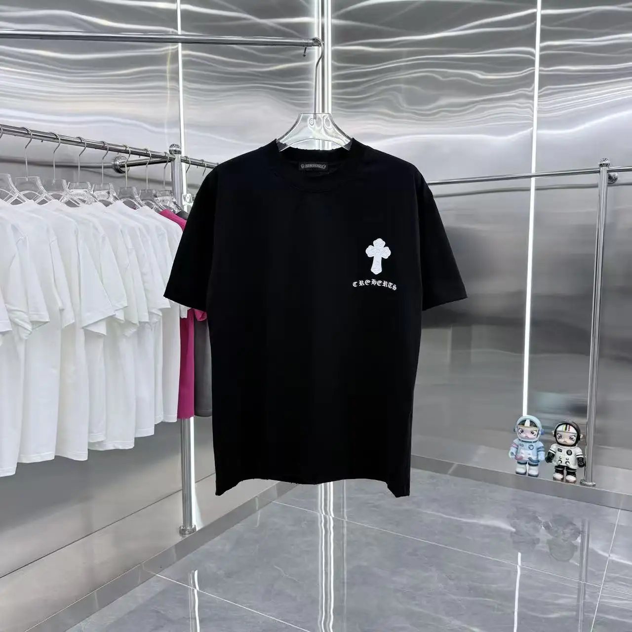 Distressed Logo Print Cotton T-Shirt D15513951
