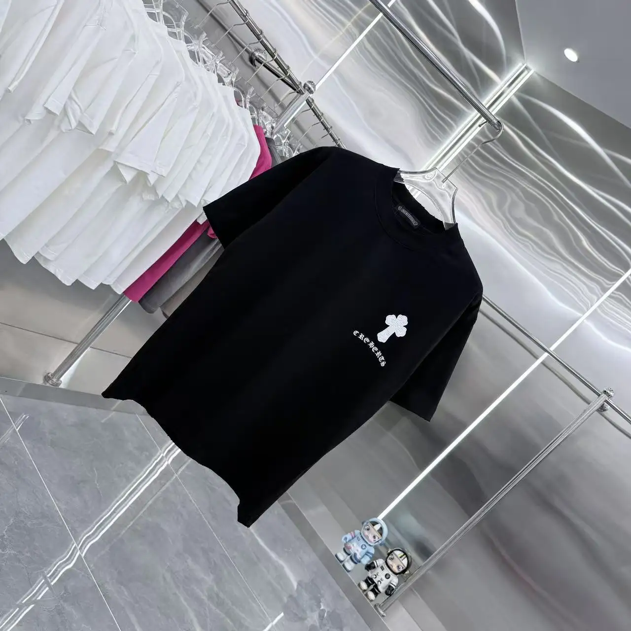 Distressed Logo Print Cotton T-Shirt D15513951 — view 2