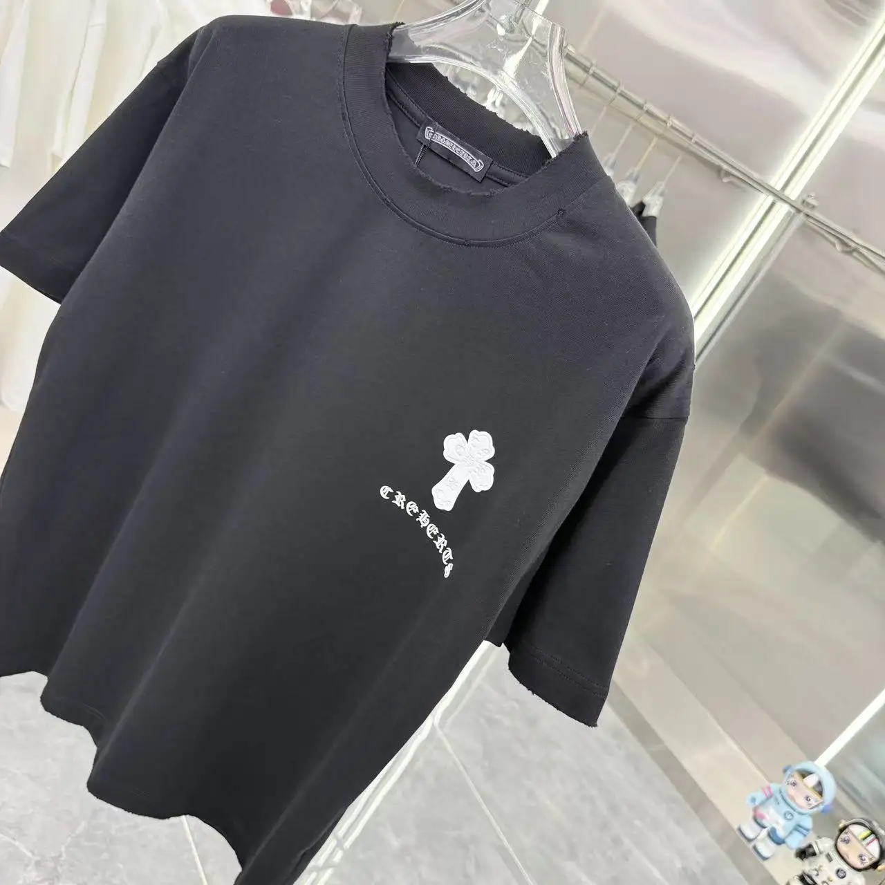 Distressed Logo Print Cotton T-Shirt D15513951 — view 4