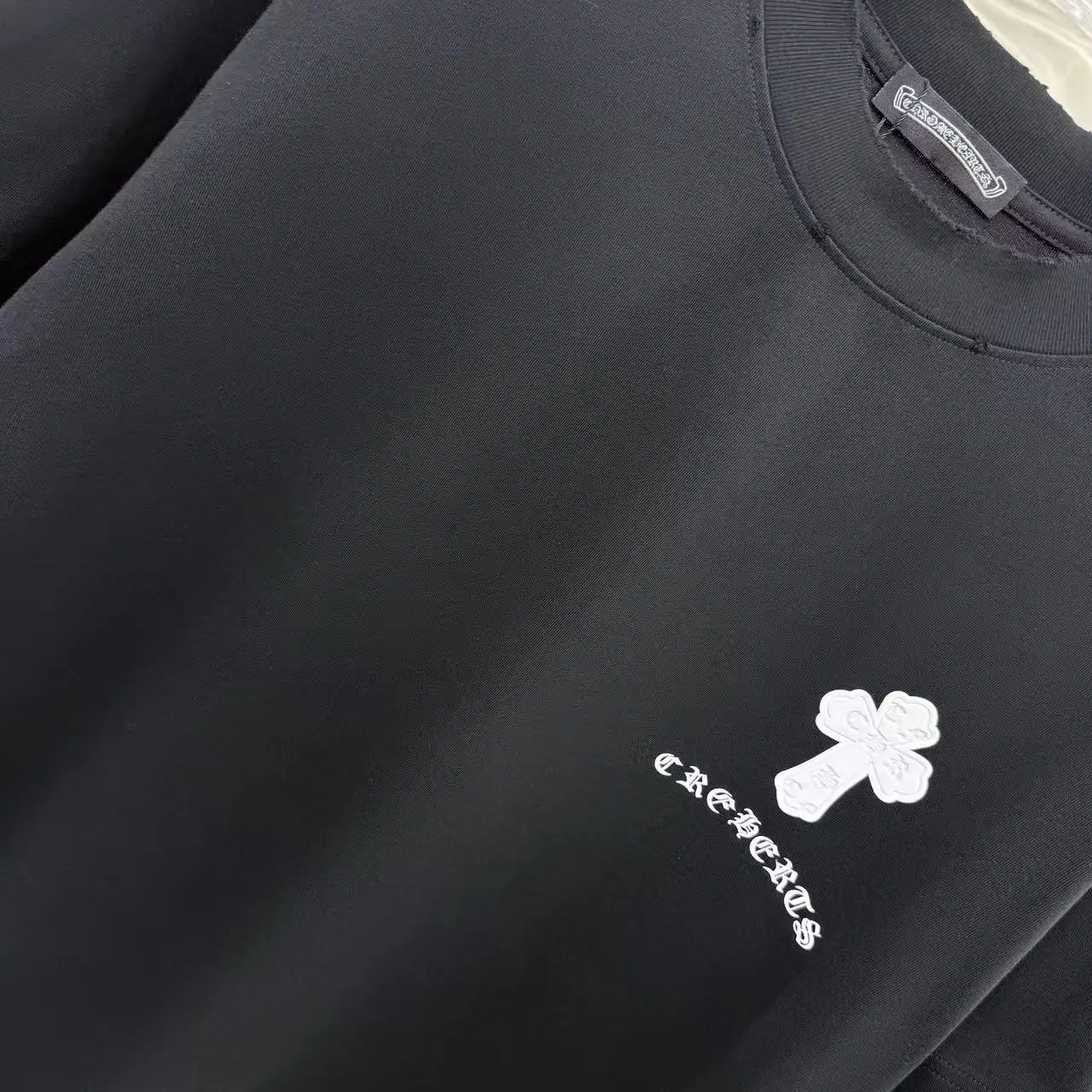 Distressed Logo Print Cotton T-Shirt D15513951 — view 5