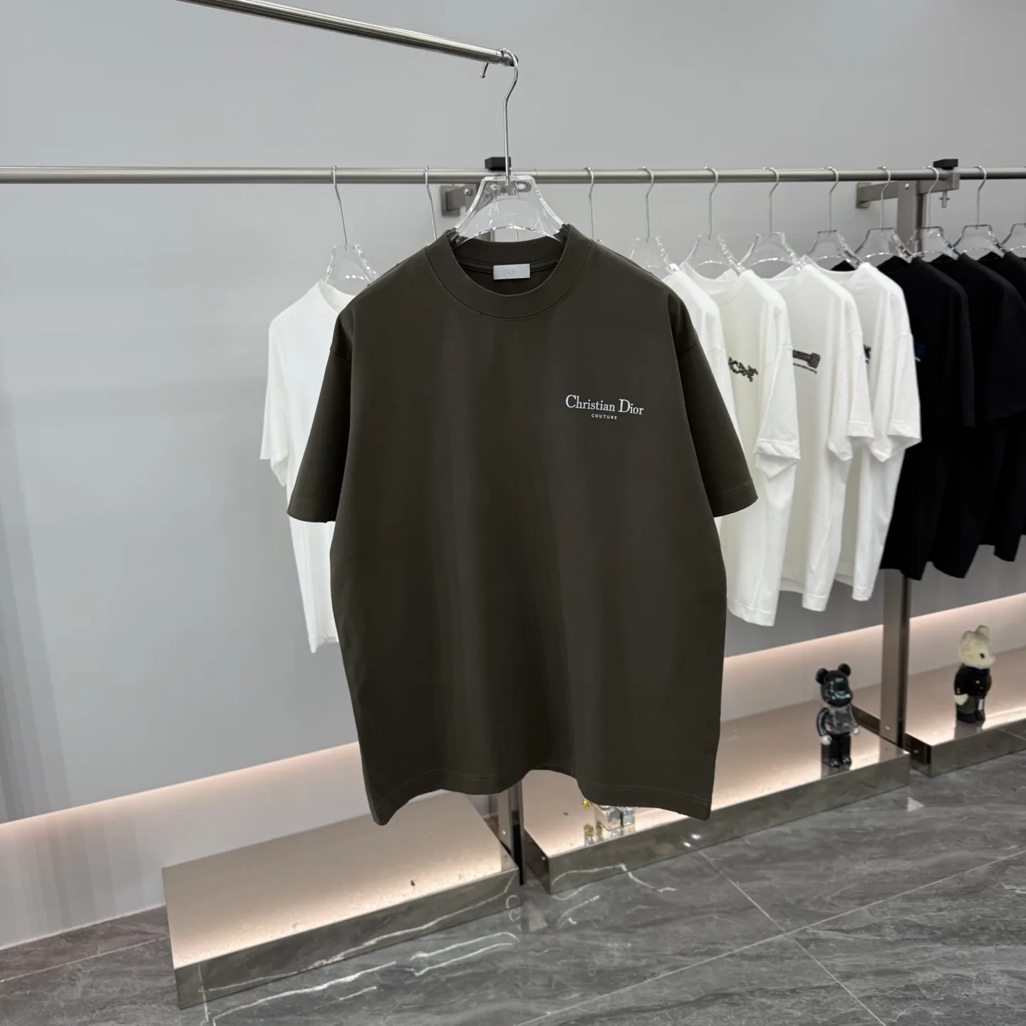 Couture Logo Embroidered Cotton T-Shirt D15513893